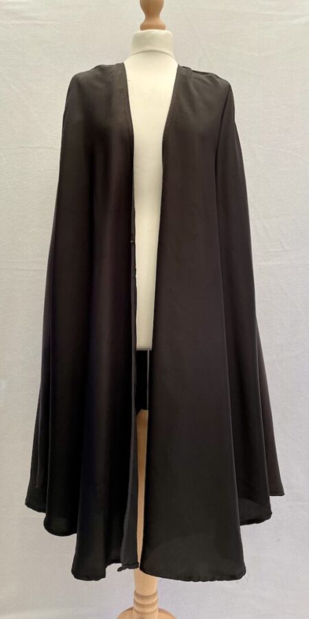 Black abaya cape with arm slits