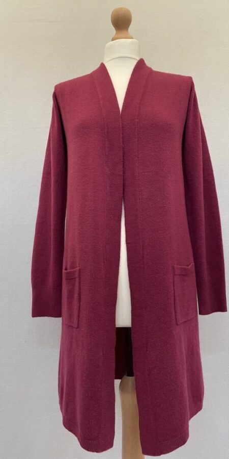 Debenhams pink long sleeved open front cardigan