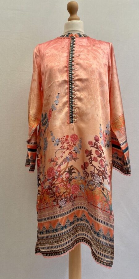 Buy a New with tag J Pret peach kurta satin style kurta in size 12