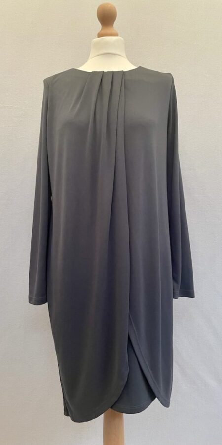 M&S Collection carbon grey long faux open/wrap top