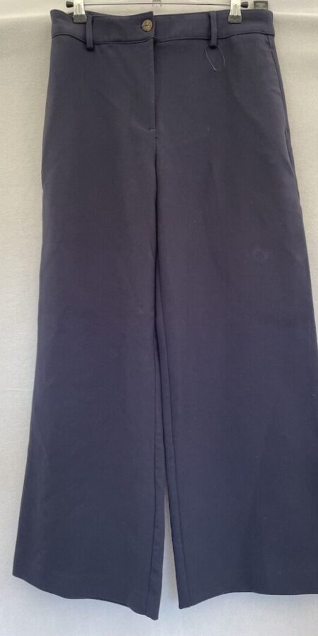 M&S navy blue wide leg trousers