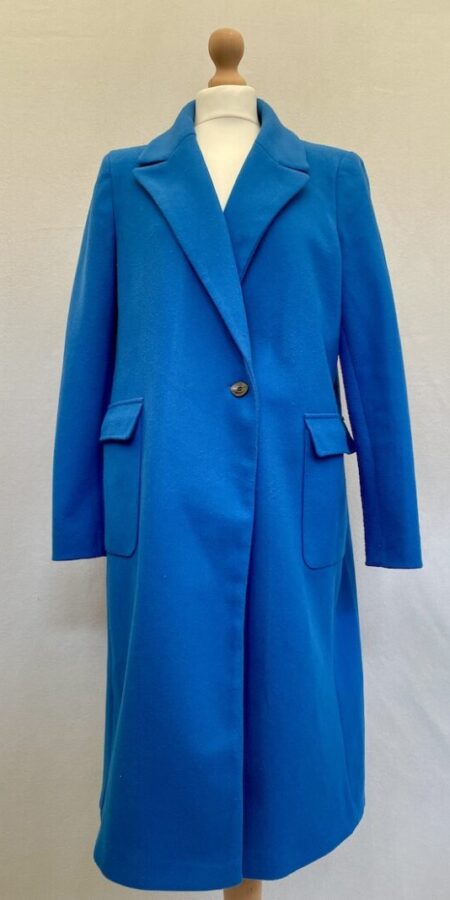 Next cobalt blue coat with two pockets