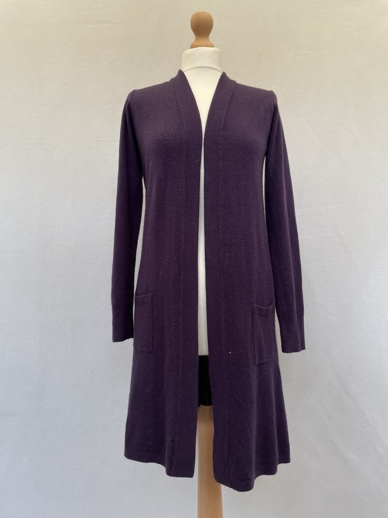 Principles aubergine purple open front cardigan