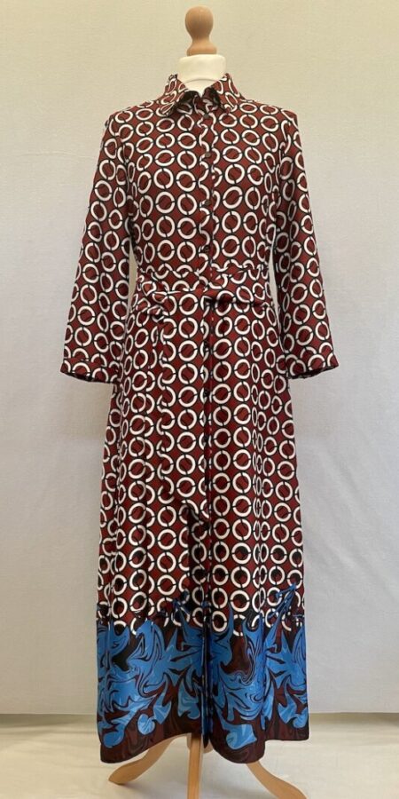 Zara dress with brown circle pattern