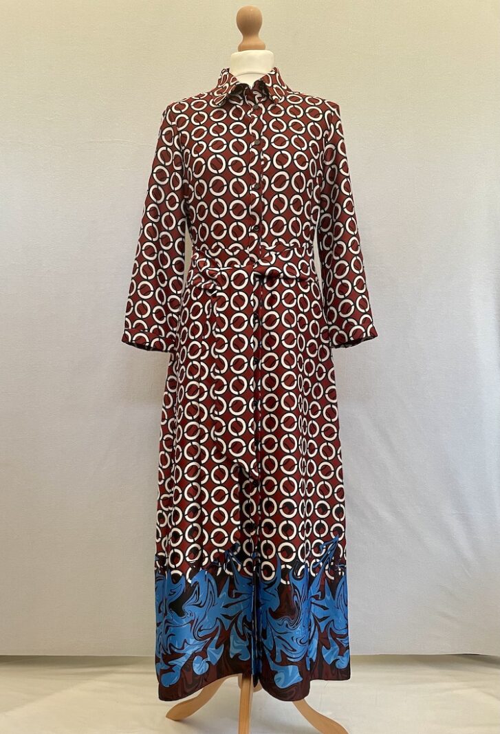 Zara dress with brown circle pattern