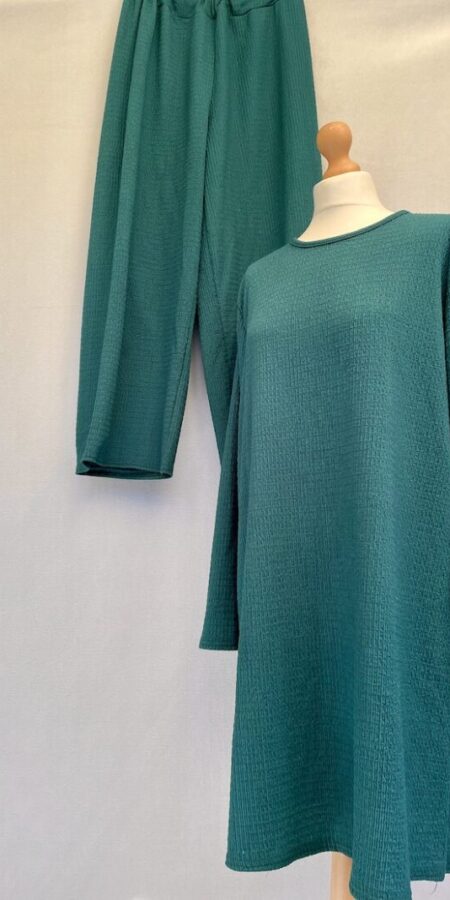 2 piece green tunic and trouser set