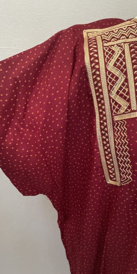 Al Bayan new long maroon house abaya/dress