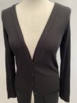 Black size 10 button front cardigan full view