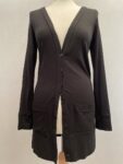 Black size 10 button front cardigan full view