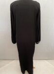 Saad black abaya with sequins full view