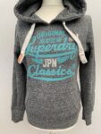 Superdry grey statement hoodie full view