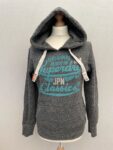 Superdry grey statement hoodie full view