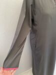 SilkRoute London grey abaya with pink trim full view 2