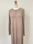 Brown:pink tall abaya – front