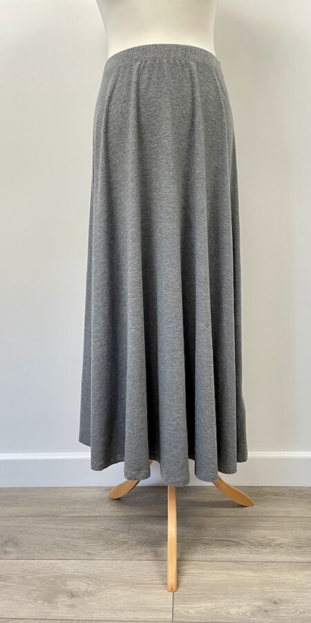 LC Waikiki grey long A-line jersey skirt