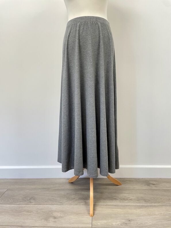 LC Waikiki grey long A-line jersey skirt