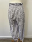 H&M paperbag waist pinstripe trousers – full view