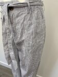 H&M paperbag waist pinstripe trousers – full view