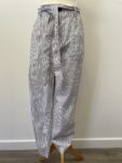 H&M paperbag waist pinstripe trousers – full view