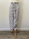 H&M paperbag waist pinstripe trousers – full view