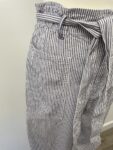 H&M paperbag waist pinstripe trousers – full view
