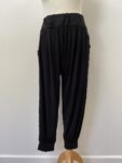 Harem trousers black with sequin pockets – full view