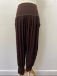 Harem trousers brown with pockets – full view