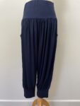 Harem trousers dark blue with pockets – full view