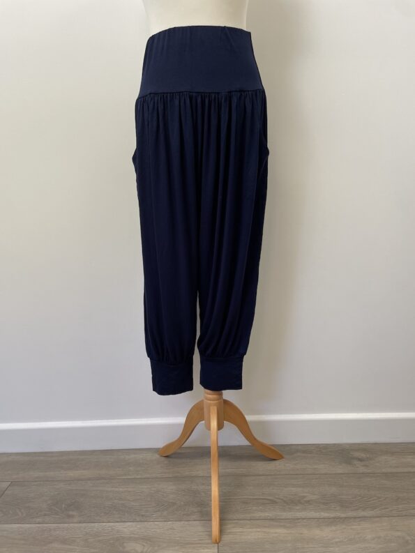 Dark blue harem pants, fits size 8-12