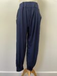 Harem trousers dark blue with sequin pockets – full view