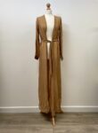 Missguided new with tag golden tan chiffon style open front wrap kimono, size 8