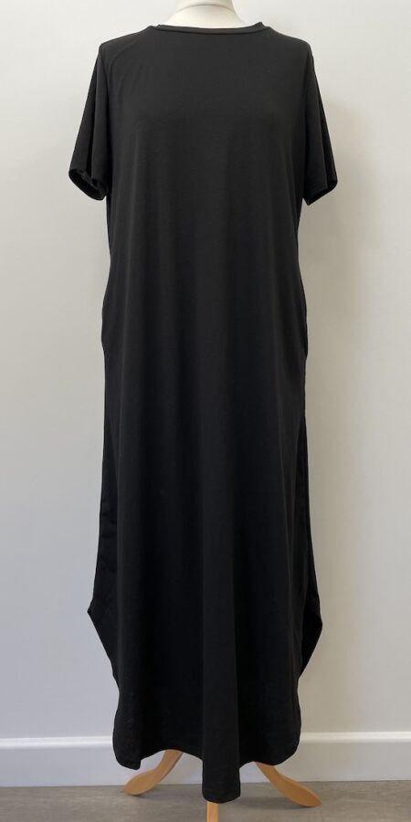 Black long t-shirt dress, size M