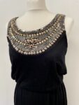 Warehouse beaded black maxi dress – full view