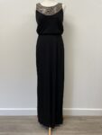 Warehouse beaded black maxi dress – full view