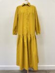 Zara mustard yellow maxi dress – full view