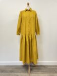 Zara mustard yellow maxi dress – full view