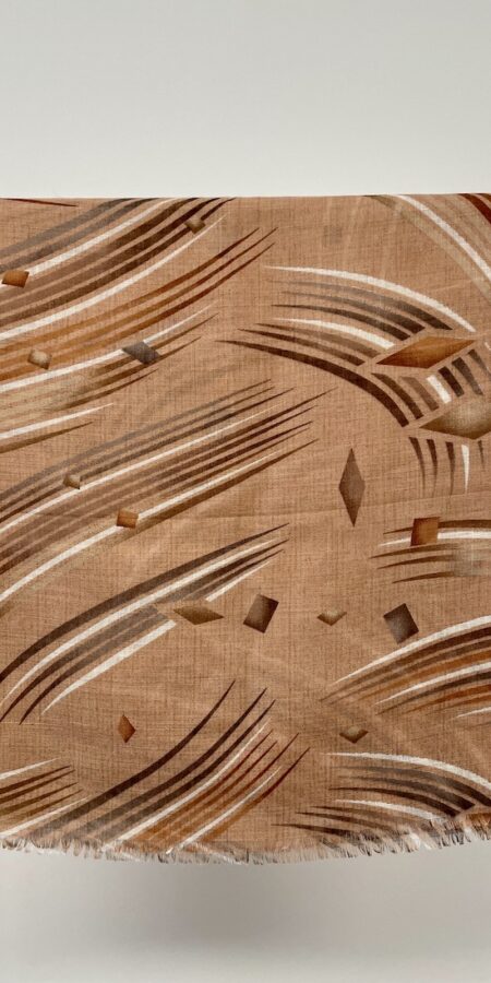 Square brown with brown shaded patterns hijab/scarf