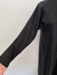 Black abaya with chiffon front layer – full view