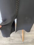 Black abaya with gold embroidery – full view