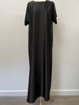 Black short sleeved abaya under dress – full view