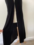 Black velvet open front overwrap – full view