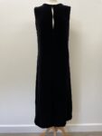 Black velvet open front overwrap – full view
