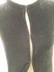 Black velvet open front overwrap – full view