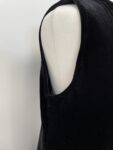 Black velvet open front overwrap – full view