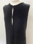 Black velvet open front overwrap – full view