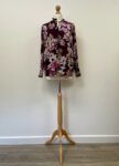 Calvin Klien plum floral blouse –