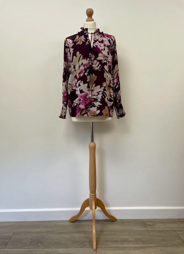 Calvin Klein new with tag plum purple floral blouse