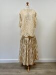 Cream Asian outfit with gold – back
