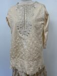 Cream Asian outfit with gold – back