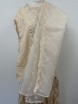 Cream Asian outfit with gold – back